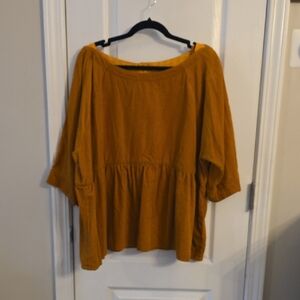 Anthropologie Golden Blouse